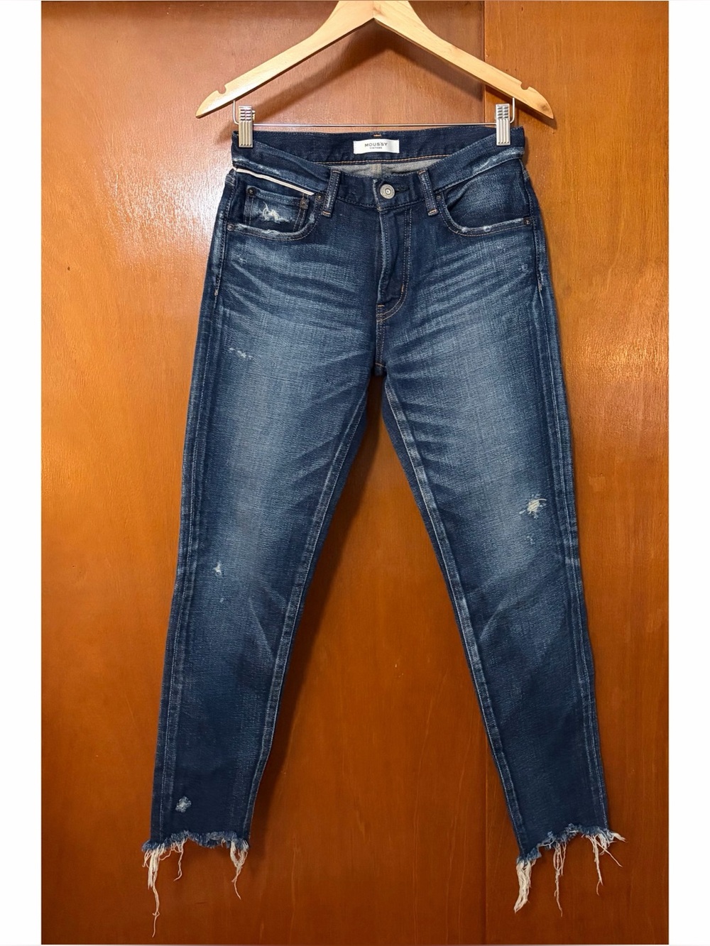Moussy Vintage Howa Jeans Medium Wash Distressed Japanese Denim